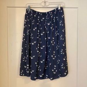 Gap navy flared skirt